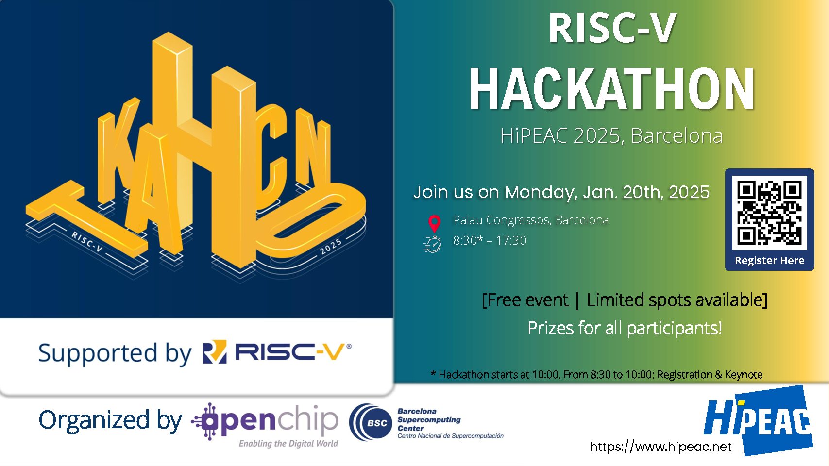 RISC-V Hackathon en HiPEAC 2025 – Barcelona